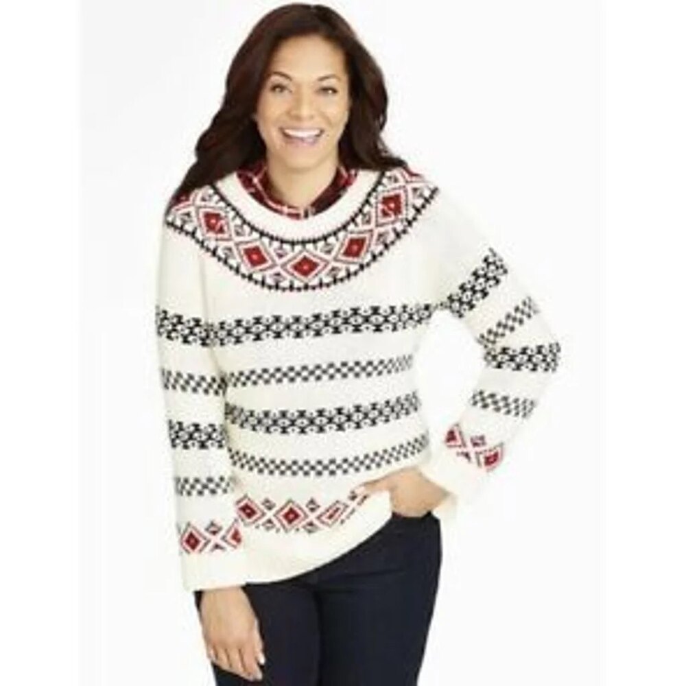 Talbots Fair Isle Wool Blend sweater
